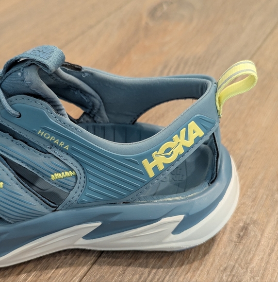 Hoka One One women Hopara 7.5 Blue Trail Hiking Sandals Water - Picture 6 of 10